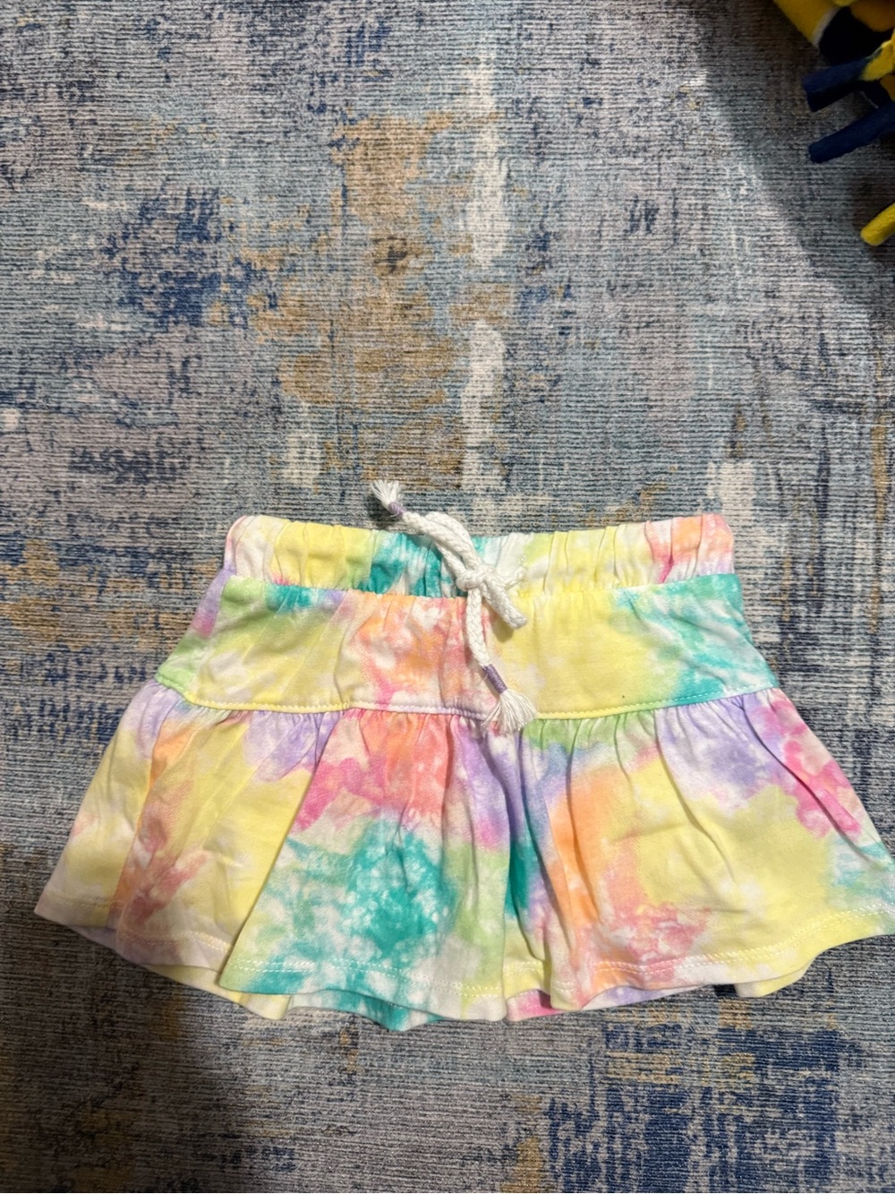Cat & Jack Pastel Tie-Dye Ruffle Skort in Yellow, Pink, Green, Purple
